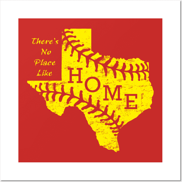 Vintage Home Texas State Softball Fastpitch Original Wall Art by TeeCreations